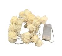 Guirnalda luminosa de rosas, lámpara de flores artificiales, 30 LED 0,36 W de tamaño estándar, cadena de luz de vid de rosas con pilas con brillo cálido, material , accesorio decorativo,