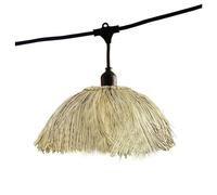 Guirnalda luminosa exterior conectable 6m con 7 bombillas LED filamento E27 blanco cálido HAVANA STRING LIGHT Pantalla de paja bohemia