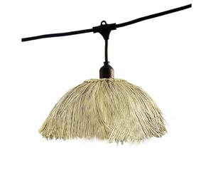 Guirnalda luminosa exterior conectable 6m con 7 bombillas LED filamento E27 blanco cálido HAVANA STRING LIGHT Pantalla de paja bohemia