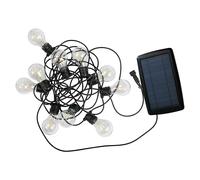 Guirnalda luminosa solar Allegra (8,4 W, Largo: 8 m, LED, Blanco cálido, Negro, Número de bombillas: 10 ud.)