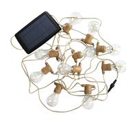 Guirnalda luminosa solar Allegra (Largo: 8 m, Blanco cálido, Yute)