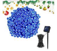 Guirnalda luminosa solar para exterior, iluminación impermeable con 8 modos, guirnalda luminosa de Navidad, para jardín, césped, porche, patio, interior, fiesta y vacaciones