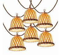 Guirnalda luminosa solar y en sector conectable en cuerda 20 bombillas transparentes LED blanco cálido regulable MALY LIGHT HYBRID 13m