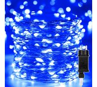 Guirnalda Luminosas, Cadena de luces navidad 30M 300 LEDs Navidad Alambre de cobre con 8 Modo de Iluminación,Exterior Impermeable para Decoración Interior e Exterior,Árbol,Bodas,Halloween,Jardín, Azul
