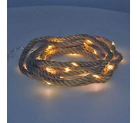 Guirnalda MICROLED Cuerda Yute LUZ Calida 30 Leds 3M