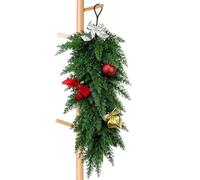 Guirnalda navideña para escaleras decoración porche verde artificial | Guirnalda escalera decoración para fiestas chimenea pared ventana abrigo casa granja campo interior
