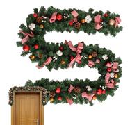 Guirnalda Navideña para Exterior | 2.7m Centros De Mesa con Coronas - Decoración para Navidad con,para Decoración de Navidad Bodas Fiestas Invierno Escaleras Mesa Comedor