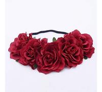 Guirnalda nupcial Corona de corona de flores, corona nupcial Diadema de rosas, 2 piezas Corona floral de rosas Guirnalda Diadema de flores Corona floral de rosas Tocado de tocado (Color : A)(B)