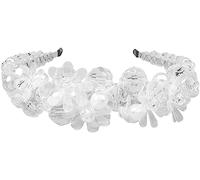 Guirnalda nupcial Corona de corona de flores, Diadema de flores de cristal Lentejuelas Con cuentas Boda Nupcial Tocado Dama de honor Niña de las flores Corona Tiara Aro for el cabello for la boda Favo