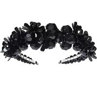 Guirnalda nupcial Corona de corona de flores, Diadema de flores de cristal Lentejuelas Con cuentas Boda Nupcial Tocado Dama de honor Niña de las flores Corona Tiara Aro for el cabello for la boda Favo