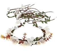 Guirnalda nupcial Corona de flores Corona, Diadema Niños Mujeres Encaje Hortensia Flor Sombreros Corona Corona Diadema Niña Rosa Tocado Guirnalda boda floral (Color : 1)(3)