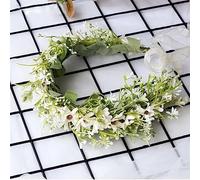 Guirnalda nupcial Corona de flores Corona, Niñas Simulación Corona de flores Guirnalda Margarita Princesa Cabeza Guirnalda Diadema Floral Fiesta femenina Accesorios de boda(B)