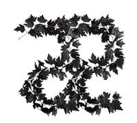 Guirnalda otoñal - 2PCS hojas de arce negro Garland, | Buena calidad PP y seda de alta calidad, misterioso revelado, infinitas posibilidades, misterioso maravilloso