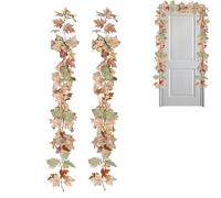 Guirnalda otoñal - vides de Hojas Artificiales | decoración de Hojas | Guirnalda de Hojas de otoño de 6 pies para Acción de Gracias, Abrigo, Puerta, de Mesa, Boda y decoración del hogar