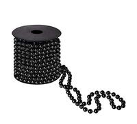 Guirnalda Perlas Navidad 7mm 10m Negra para árbol decoración Interior Exterior Cadena Perlas plástico Manualidades artesanía Fiestas Adornos diseño estacional hogar Eventos - SPRINGOS