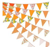 Guirnalda triangular de tela de 10 metros de largo con 36 piezas, diseñada para decoración de eventos festivos y de temporada (A)