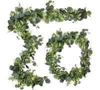 Guirnaldas Artificiales de Eucalipto 2 Piezas 1,8 Metros con Hojas de Sauce Hojas Verdes Guirnalda para Decoración de Fondo Boda Camino de Mesa Central Bodas Decoración de Mesa