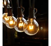 Guirnaldas de Luces Exterior, TOGAVE 9.5M Cadena Luminosas 25+4 Bombillas IP44 Impermeable, Decoración para Jardín, Terrace, Patio, Cafe, Bodas - Blanco Cálido