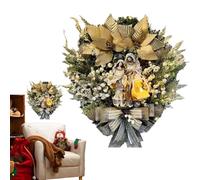 Guirnaldas De Navidad Iluminadas Puerta Delantera - Corona De Navidad Iluminada - Para Colgarse En El Belén | Guirnalda De Navidad Iluminada Corona De Navidad Con Luz LED Para Ventana Chimenea