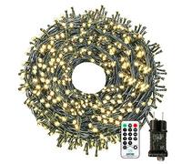 Guirnaldas Luminosas Exterior, 30M 300 LED Guirnalda de Luces árbol de Navidad, 8 modos Blanco Cálido Cadena de Luces con Temporizador y Memoria, IP65 Impermeable para Boda, Fiesta,Jardín Decoration