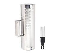 Guiro de Acero Inoxidable, Agitador de Percusión de Metal Profesional de 12,6 X 3,9 Pulgadas con Raspador, Acompañamiento de Banda, Instrumentos Latinos Guiro