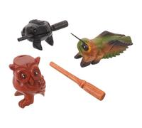 Guiro de Madera 3 Piezas con Rana, Grillo y Búho para Percusión Latina | Efectos Realistas de Animales, Baquetas Incluidas, Uso en Educación Temprana y Actividades al Aire Libre