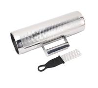 Guiro Instrument 32x10cm Stainless Steel Latin Percussion Instrument Metal Guiro Shaker with Scraper