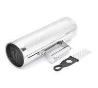 Guiro Shaker Instrumento de percusión de orff de aluminio para profesores de música, estilo único de juego de guitarra, plata