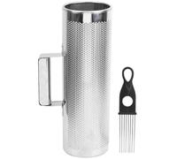 Guiro Shaker Instrumento de Percusión Orff de Aluminio + Raspador Enseñanza de Música Tipo 4x12 Pulgadas, Accesorios Profesionales