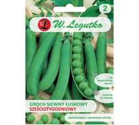 Guisantes de vaina de seis semanas: semillas lisas, tempranas.