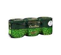 Guisantes extra Hacendado 3 latas x 120 g Pack 2