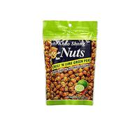 Guisantes verdes crujientes con chile y lima 120 g, snack tostado picante suave y cítrico, bolsa zip resellable para aperitivo y topping