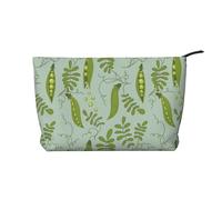 Guisantes Verdes Dejan Azul,Neceser de Pana, Neceser de Maquillaje portátil, Neceser de Viaje