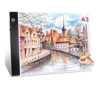 Guiseapue Mesa de Luz para Dibujo, Mesa de Dibujo para Niños, Mesa Lámpara A3, 3 Modos de Brillo Ajustable, Proyector para Dibujar, Hacer Bocetos, Pintar Diamantes, Regalos para Mujeres y Niños