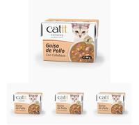 Guiso para Gatos Catit Cuisine, Pollo con calabaza-95g (Paquete de 4)