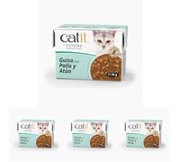 Guiso para Gatos Catit Cuisine, Pollo y Atún -95g (Paquete de 4)