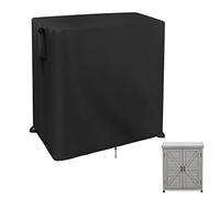 Guisong Funda para banco de macetas, impermeable, tela Oxford, negra, cubierta de almacenamiento, fundas para muebles de jardín, 32 x 19 x 36 pulgadas
