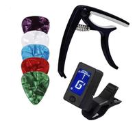 Guitar Accessories Kit, Guitar Capo Picks Set, Guitar Practice Tool for Electric Guitars, Pieces Guitar Tool Kit, Guitar Accessories, Easy To Use, Portable for Guitar Accessories