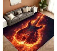 Guitar Alfombra 120x180cm, 3D Guitar Alfombras for Living Room