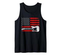 Guitar American Flag Guitar Player Guitarist Country Music Camiseta sin Mangas