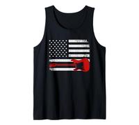 Guitar American Flag Guitar Player Guitarist Country Music Camiseta sin Mangas