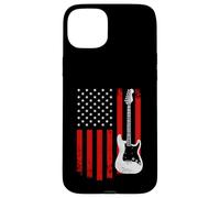 Guitar American Flag Guitar Player Guitarist Country Music Carcasa para iPhone 15 Plus