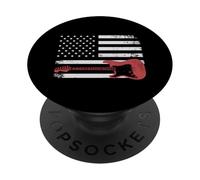 Guitar American Flag Guitar Player Guitarist Country Music PopSockets PopGrip Adhesivo