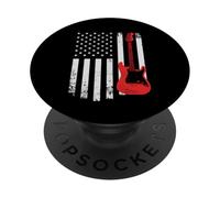 Guitar American Flag Guitar Player Guitarist Country Music PopSockets PopGrip Adhesivo