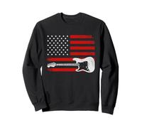 Guitar American Flag Guitar Player Guitarist Country Music Sudadera
