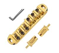 Guitar Bridge, ajustable Roller Electric Guitars, Smooth String Vibration, tamaño 10 x 8 x 2 cm Stringed Instrument Replacement Part with 2 Wrenches for Beginners, Musicians 120 g