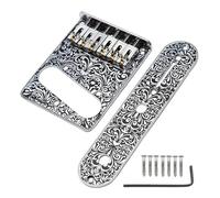 Guitar Bridge - Alloy Standard Hole Pattern Hardware for Replacement, Maintenance, Repair, Performance, Restoration, Home Practice, and Shop Use, Durable Metal String Instrument Part