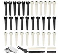 Guitar Bridge Pins For Acoustic, Guitar Saddle Screws, Stringed Instrument Replacement Set, High-Quality Metal ABS Build, Precision Fit for Enhanced Sound, Compatible with Various Guitars