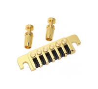 Guitar Bridge Tailpiece Reversible Wrap Around Saddle Bridge Stop Tailpiece for LP EPI Style Electric Guitars Gold