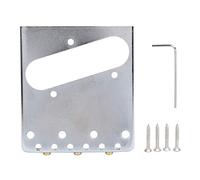 Guitar Bridge with Brass Saddles for TL Electric Guitar, Vintage Replacement Bridge with Alloy Body and Adjustable Height, Includes Wrench and Mounting Screws